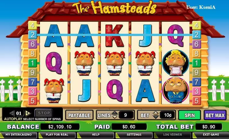 The Hamsteads CryptoLogic Slot Main Screen Reels