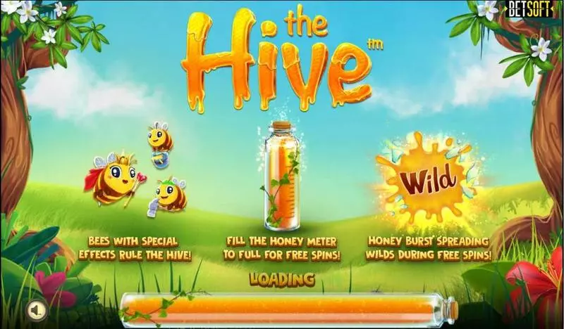The Hive BetSoft Slot Main Screen Reels