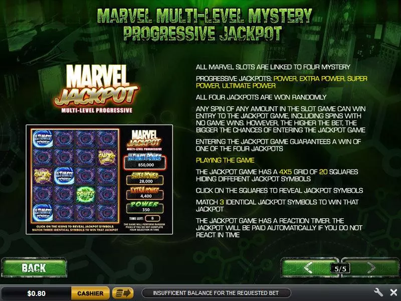 The Incredible Hulk 50 Line PlayTech Slot Bonus 4