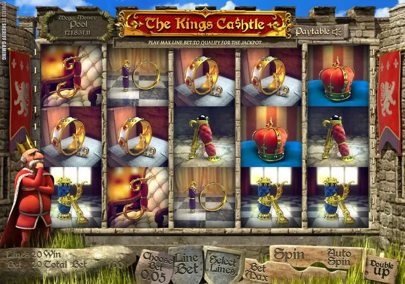The King's Ca$htle Sheriff Gaming Slot Main Screen Reels