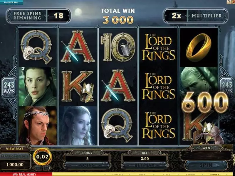 The Lord of the Rings Microgaming Slot Bonus 3