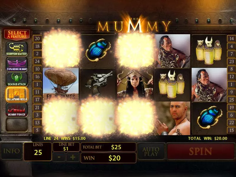 The Mummy PlayTech Slot Bonus 6
