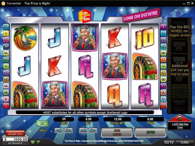 The Price Is Right 888 Slot Main Screen Reels