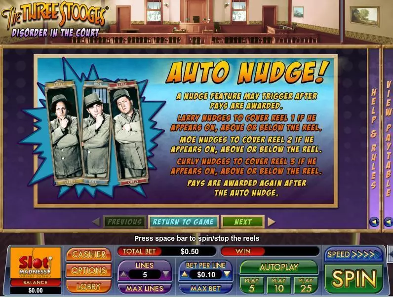 The Three Stooges Disorder in the Court NuWorks Slot Info and Rules