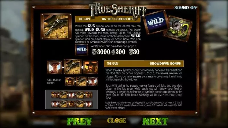 The True Sheriff BetSoft Slot Info and Rules