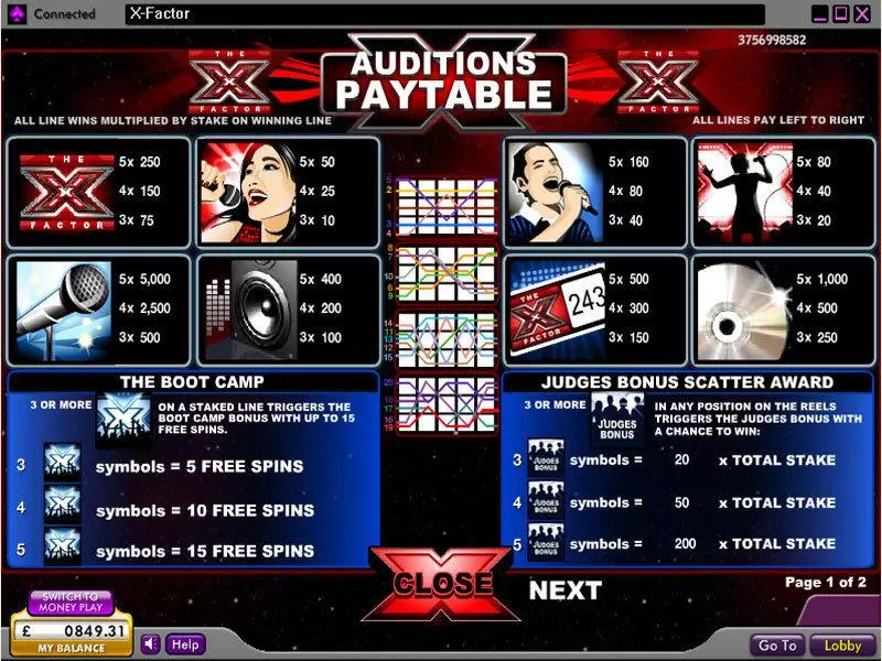 The X Factor 888 Slot Info and Rules
