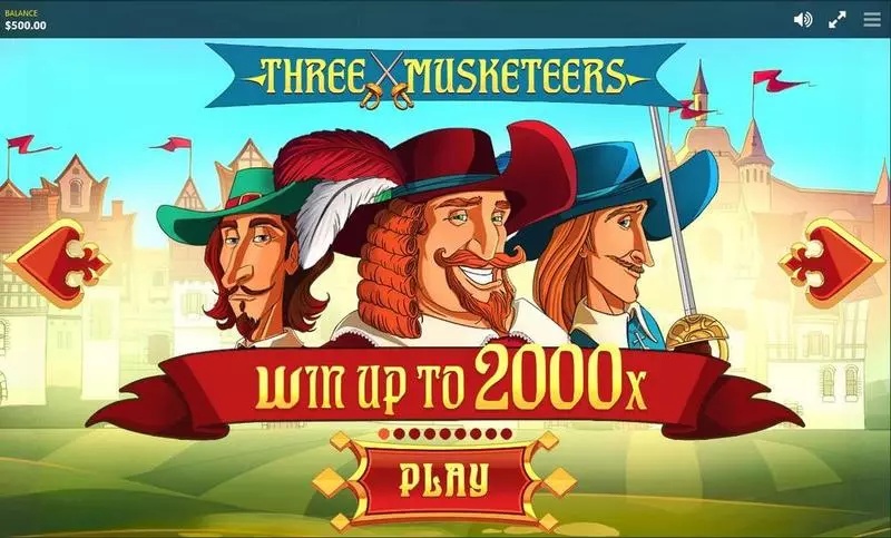 Three Musketeers Red Tiger Gaming Slot Info and Rules