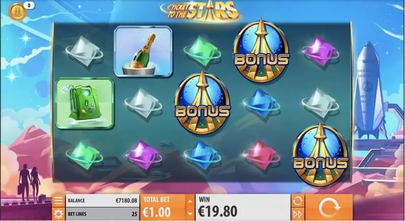 Ticket to the Stars Quickspin Slot Main Screen Reels