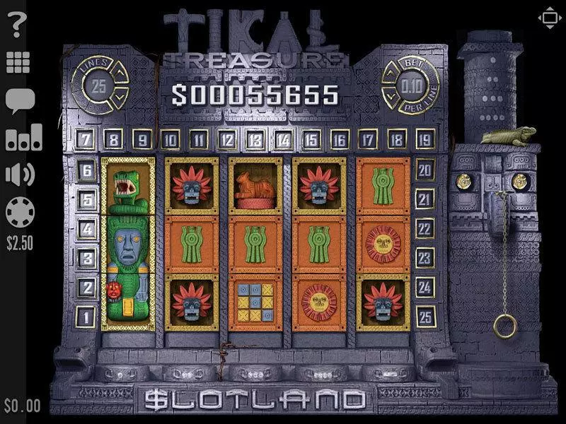 Tikal Treasure Slotland Software Slot Main Screen Reels