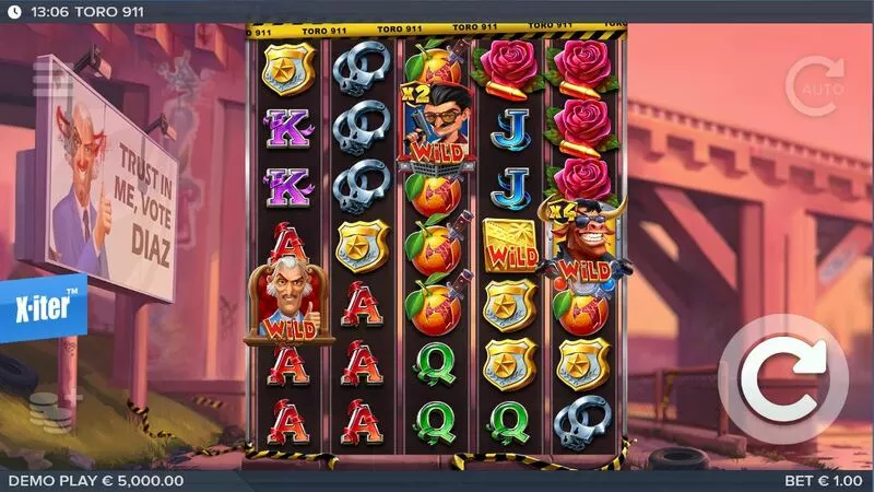 Toro 911 Elk Studios Slot Main Screen Reels