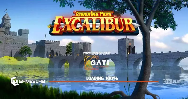 Towering Pays Excalibur ReelPlay Slot Introduction Screen