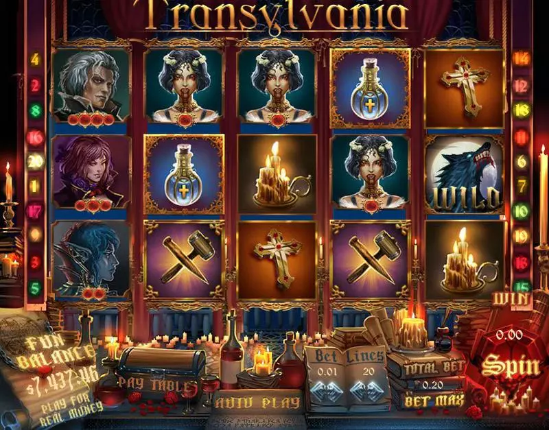 Transylvania Topgame Slot Main Screen Reels