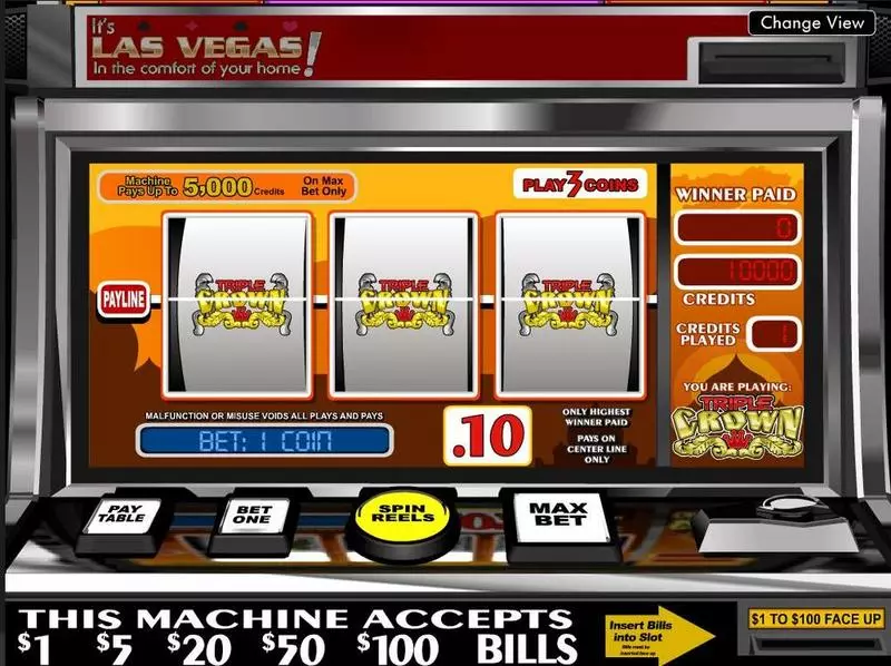 Triple Crown BetSoft Slot Introduction Screen