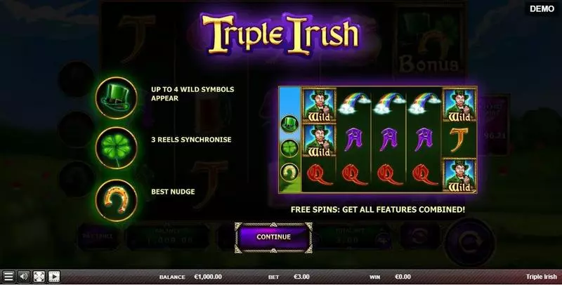 Triple Irish Red Rake Gaming Slot Info and Rules