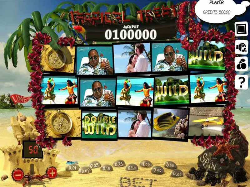 Tropical Treat Slotland Software Slot Main Screen Reels