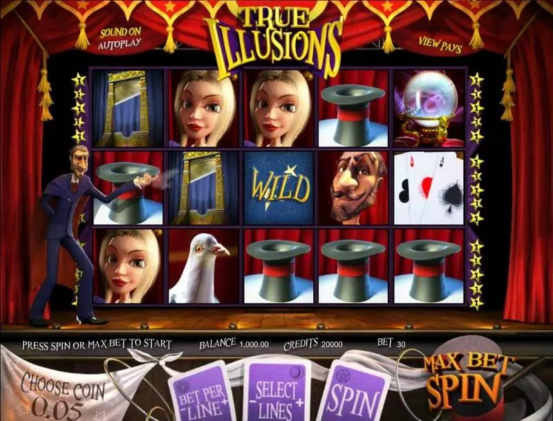 True illusion BetSoft Slot Main Screen Reels