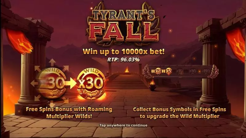 Tyrant's Fall  Slotmill Slot Introduction Screen