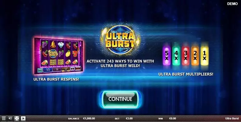 Ultra Burst Red Rake Gaming Slot Info and Rules