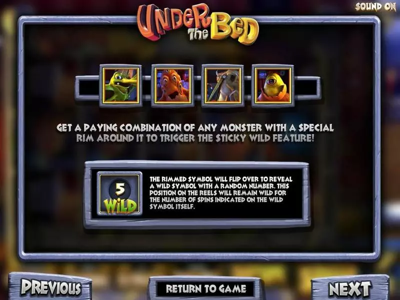 Under The Bed BetSoft Slot Info and Rules