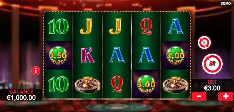 Vegas All In Red Rake Gaming Slot Main Screen Reels
