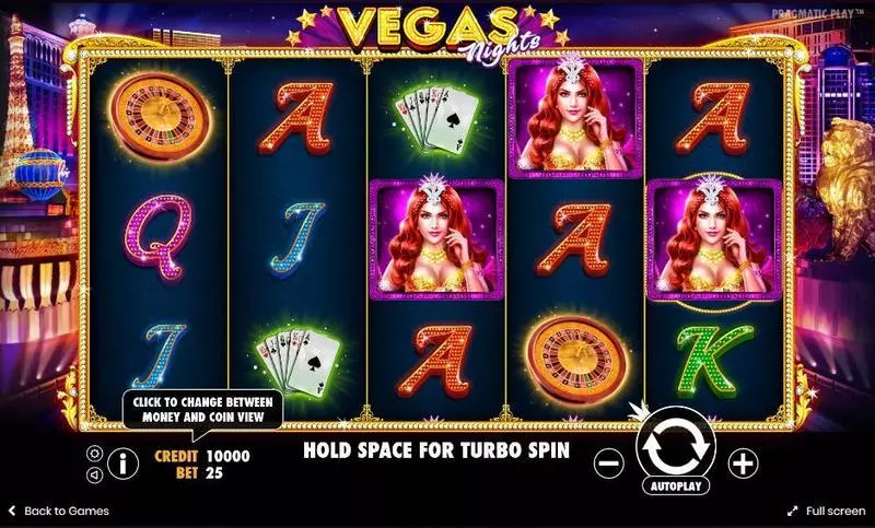 Vegas Nights Pragmatic Play Slot Main Screen Reels