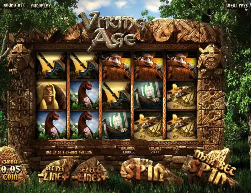 Viking Age BetSoft Slot Main Screen Reels