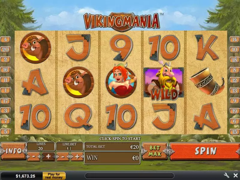 Vikingmania PlayTech Slot Main Screen Reels