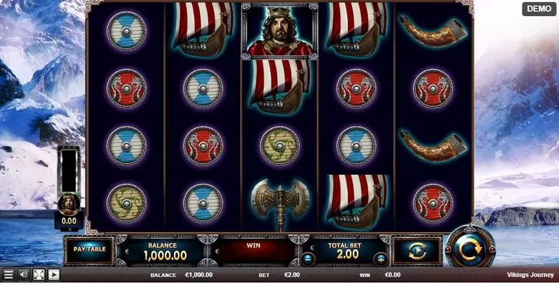 Vikings Journey Red Rake Gaming Slot Main Screen Reels