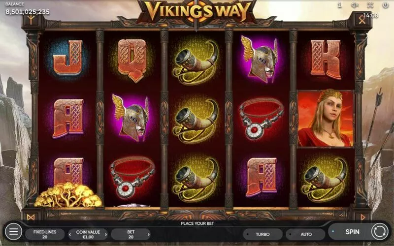 Vikings Way Endorphina Slot Main Screen Reels