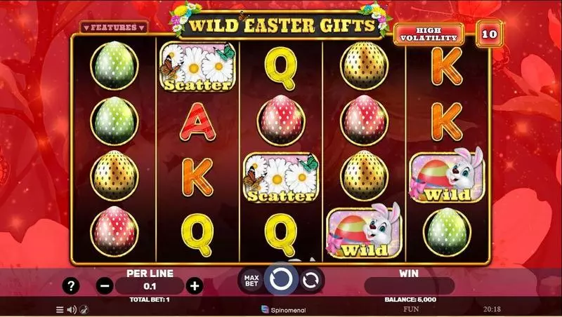 Wild Easter Gifts Spinomenal Slot Main Screen Reels