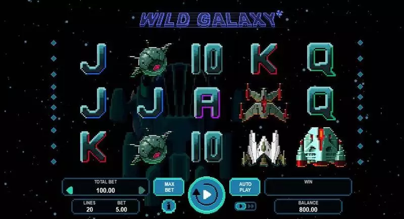 Wild Galaxy Booongo Slot Introduction Screen