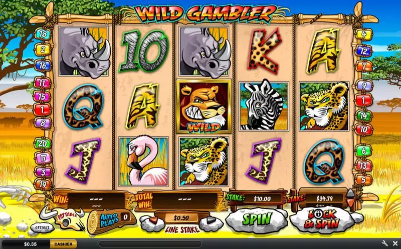 Wild Gambler Ash Gaming Slot Main Screen Reels