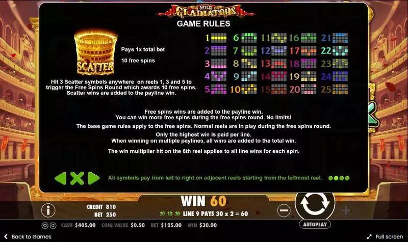 Wild Gladiators Pragmatic Play Slot Info and Rules