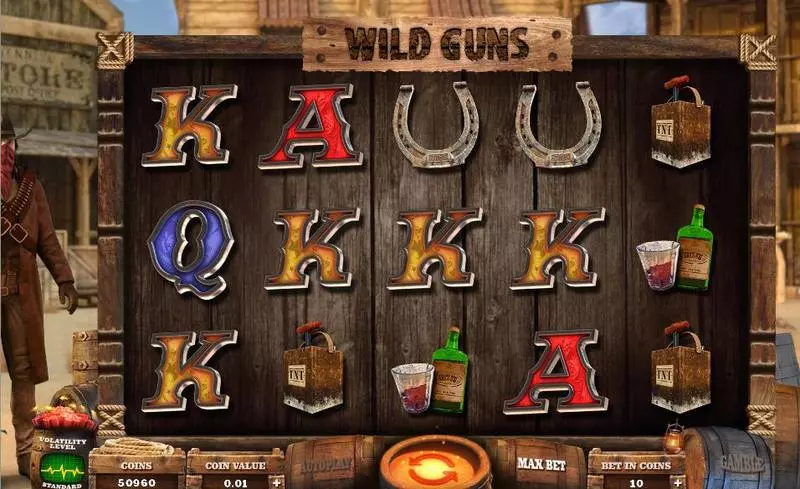 Wild Guns Wazdan Slot Main Screen Reels