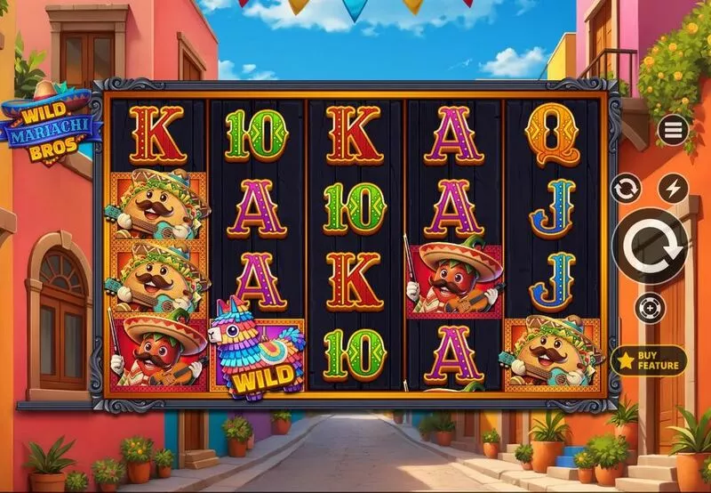 Wild Mariachi Bros Apparat Gaming Slot Main Screen Reels