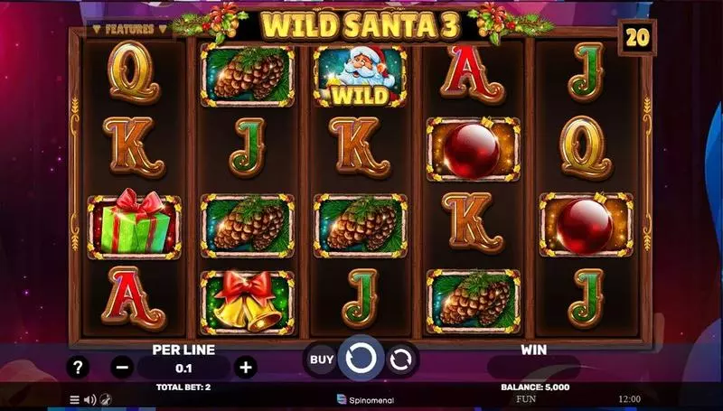 Wild Santa 3 Spinomenal Slot Main Screen Reels