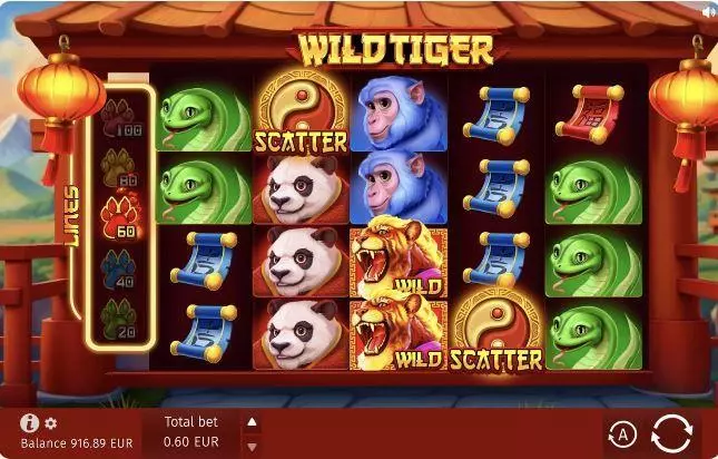 Wild Tiger BGaming Slot Main Screen Reels