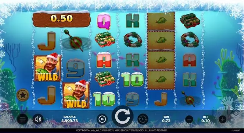 Wild Wild Bass 2 Xmas Special StakeLogic Slot Winning Screenshot