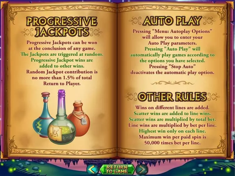 Wild Wizards RTG Slot Info and Rules