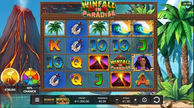 Winfall in Paradise Reel Life Games Slot Main Screen Reels