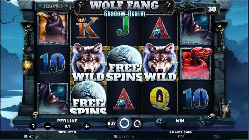 Wolf Fang – Shadow Realm Spinomenal Slot Main Screen Reels