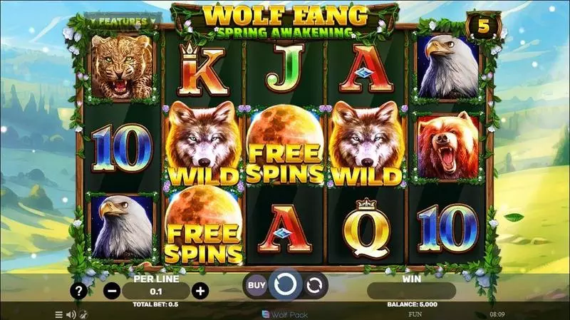 Wolf Fang – Spring Awakening Spinomenal Slot Main Screen Reels