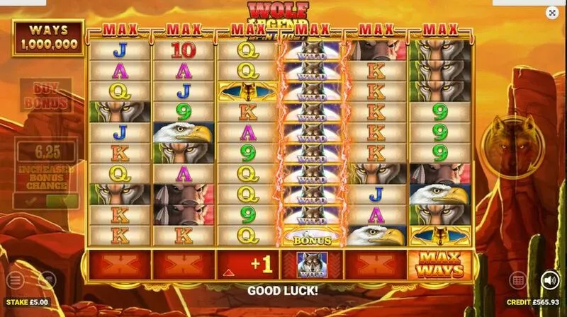 Wolf Legend Spin Boost Blueprint Gaming Slot Main Screen Reels