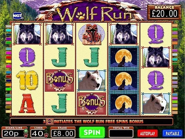 Wolf Run IGT Slot Introduction Screen
