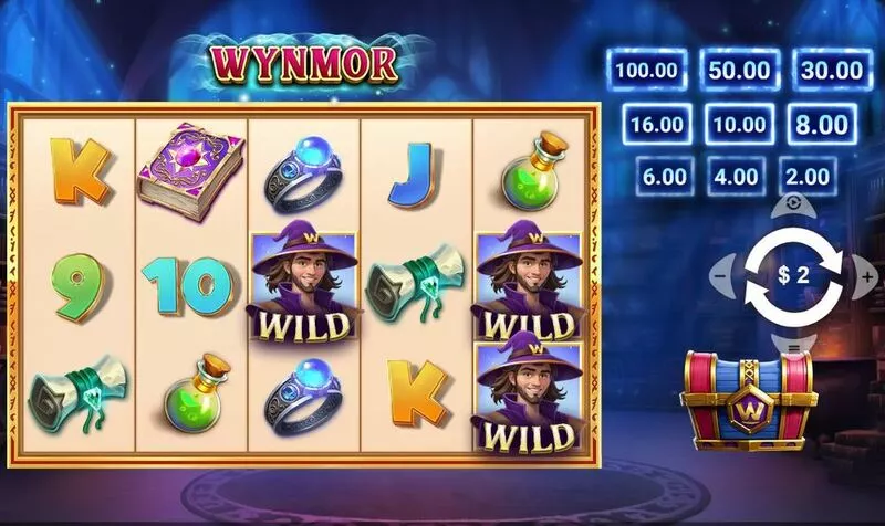 Wynmor Wizard Games Slot Main Screen Reels