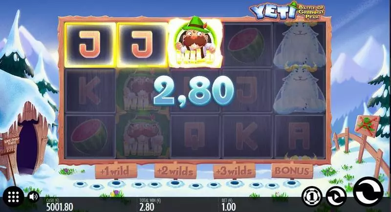 Yeti - Battle of Greenhat Peak Thunderkick Slot Gamble Winnings