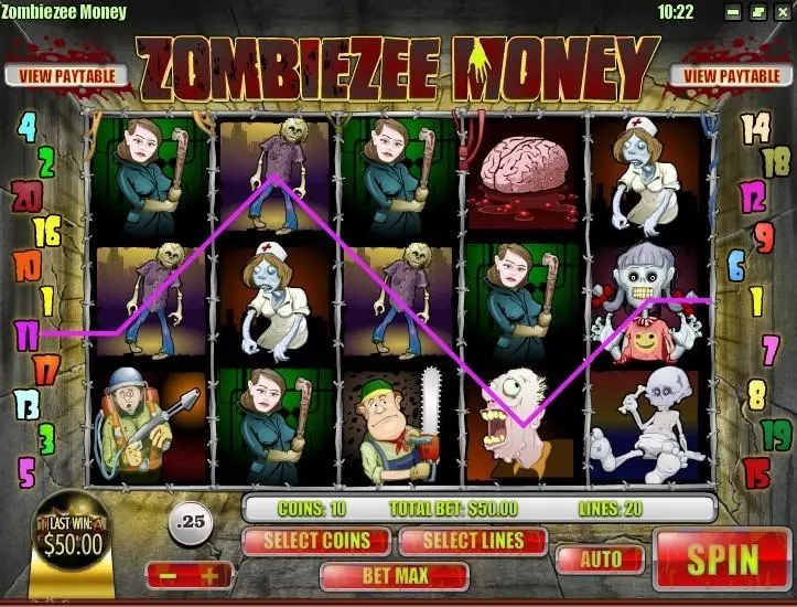 Zombiezee Money Rival Slot Introduction Screen